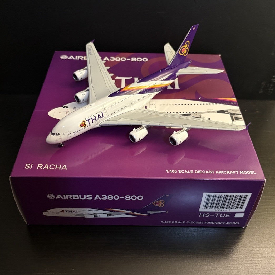 JC Wings 1:400 Thai Airways Airbus A380 HS-TUE Si Racha XX4897 Aircraft Model