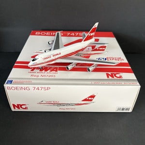 NG Models 1:400 TWA Boeing 747SP N57203 07020 Scale Diecast Airplane Trans World