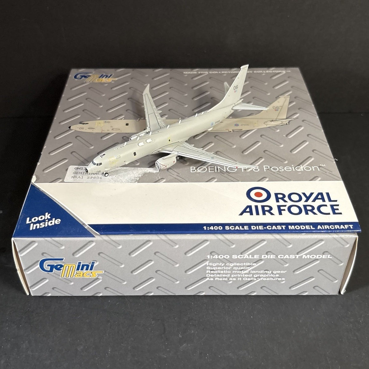 GeminiJets 1:400 RAF Boeing P-8 Poseidon MRA1 ZP806 GMRAF136 Diecast Scale Model