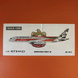 JC Wings 1:200 Etihad Airways Boeing 787-9 A6-BLV Formula 1 EW2789002 Model