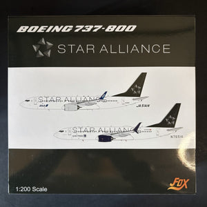 JFOX 1:200 United Airlines Boeing 737-800 Inflight200 N76516 JF-737-8-044 Star
