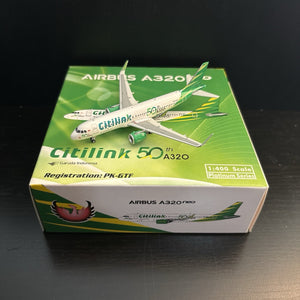 Phoenix Model 1:400 Garuda Citilink Airbus A320neo 50th PK-GTF 11427 Scale Model
