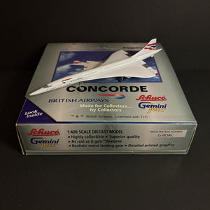 GeminiJets 1:400 British Airways Concorde G-BOAC Schuco Art No. 355 7355 Model