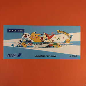 JC Wings 1:200 ANA All Nippon Airways Boeing 777-300 JA754A Pokemon Flaps Down