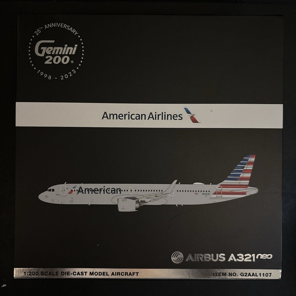 GeminiJets 1:200 American Airlines Airbus A321neo N421UW G2AAL1107 Scale Model