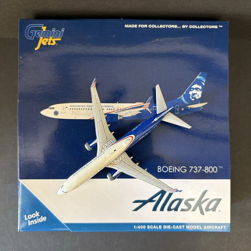 GeminiJets 1:400 Alaska Airlines Boeing 737-800 HTWS N570AS GJASA2122 Diecast