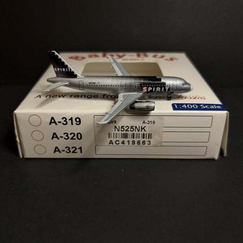 Aeroclassics 1:400 Spirit Airlines Airbus A319 AC419663 2000 Cols N525NK Model
