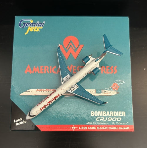 GeminiJets 1:400 America West Express Bombardier CRJ-900 N922FJ GJAWE725 Model