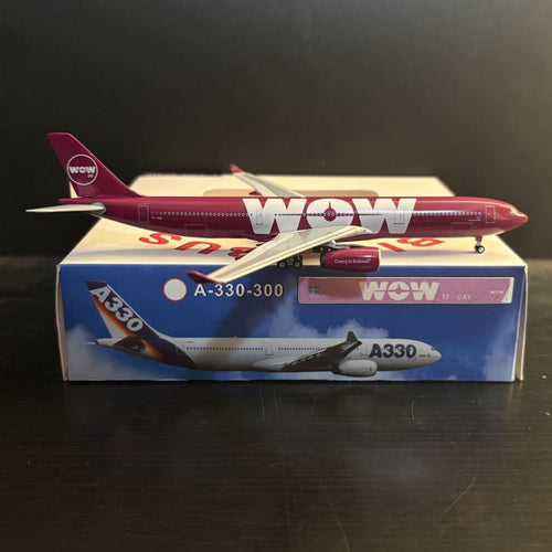Aeroclassics 1:400 WOW Air Airbus A330-300 TF-GAY ACTFGAY Scale Airplane Model