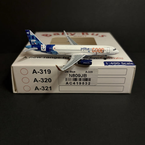 Aeroclassics 1:400 JetBlue Airways Airbus A320-200 N809JB AC419532 For Good