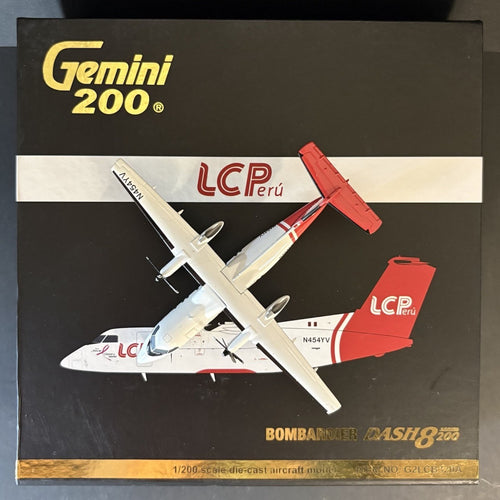 GeminiJets 1:200 LC Peru Bombardier Dash 8-200 N444YV G2LCB320A Scale Model